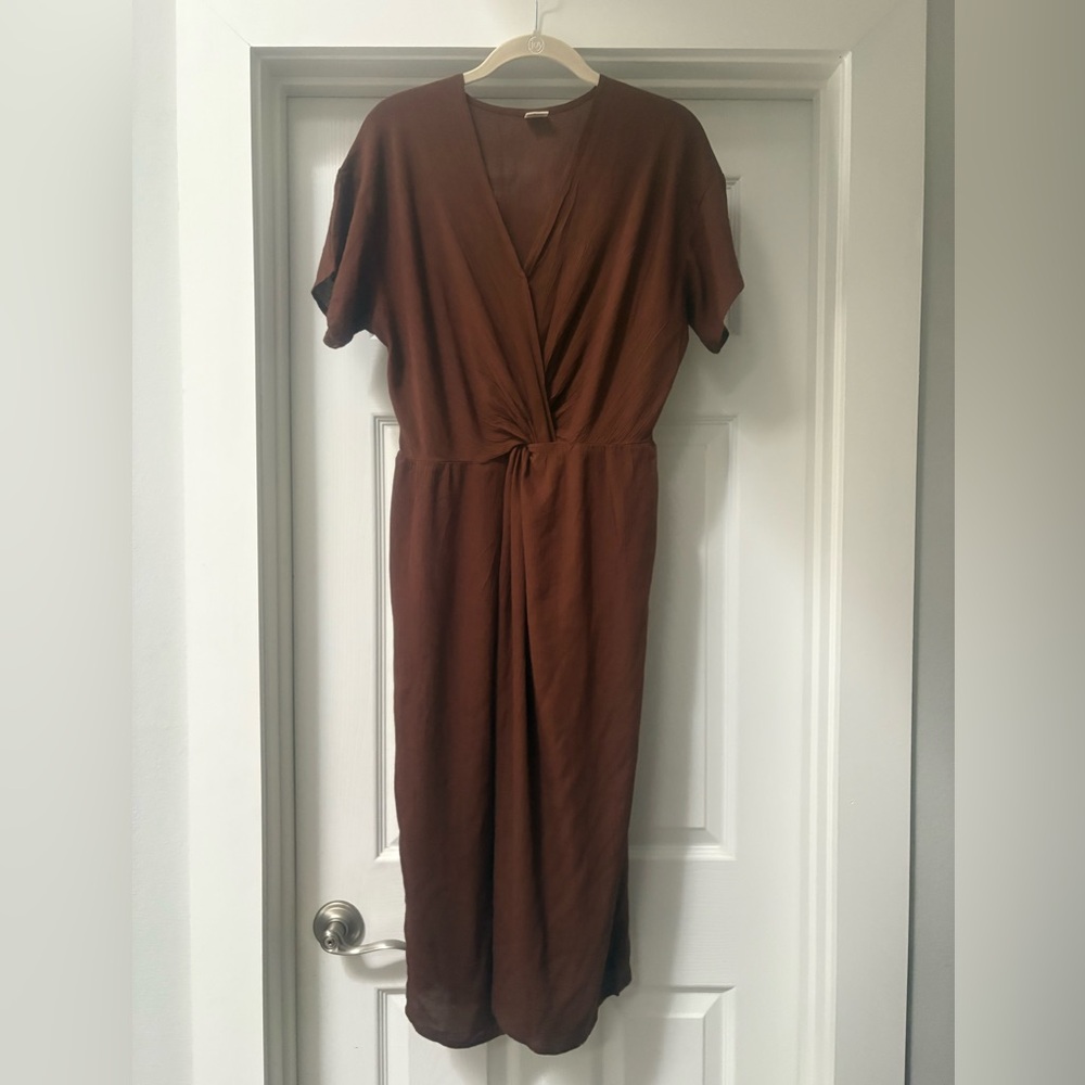Noonday Collection Rich Brown Midi Dress